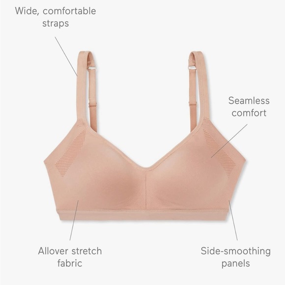 Warner's Other - WARNERS Light Pink Wireless Comfort Bra